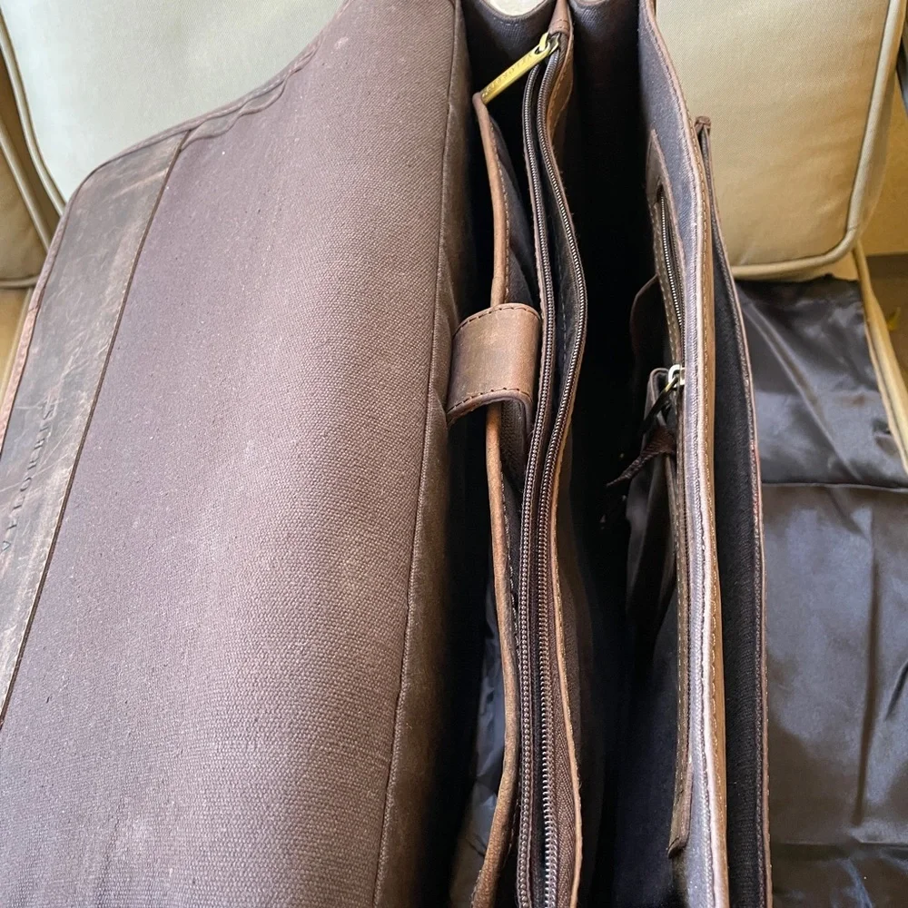 Velorbis “Old School” Brown Leather Briefcase